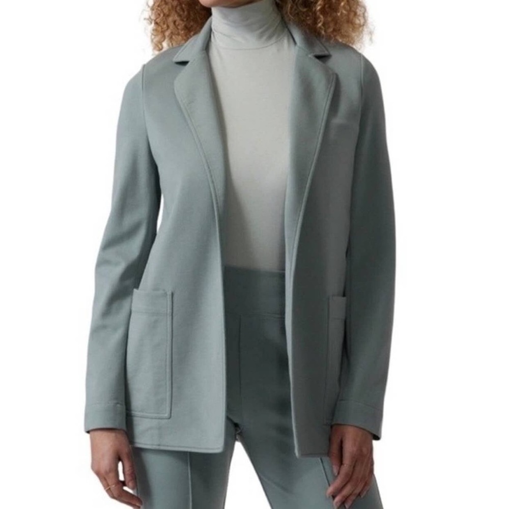 Athleta Eastbound Knit Blazer in Minimalist Gray Sage